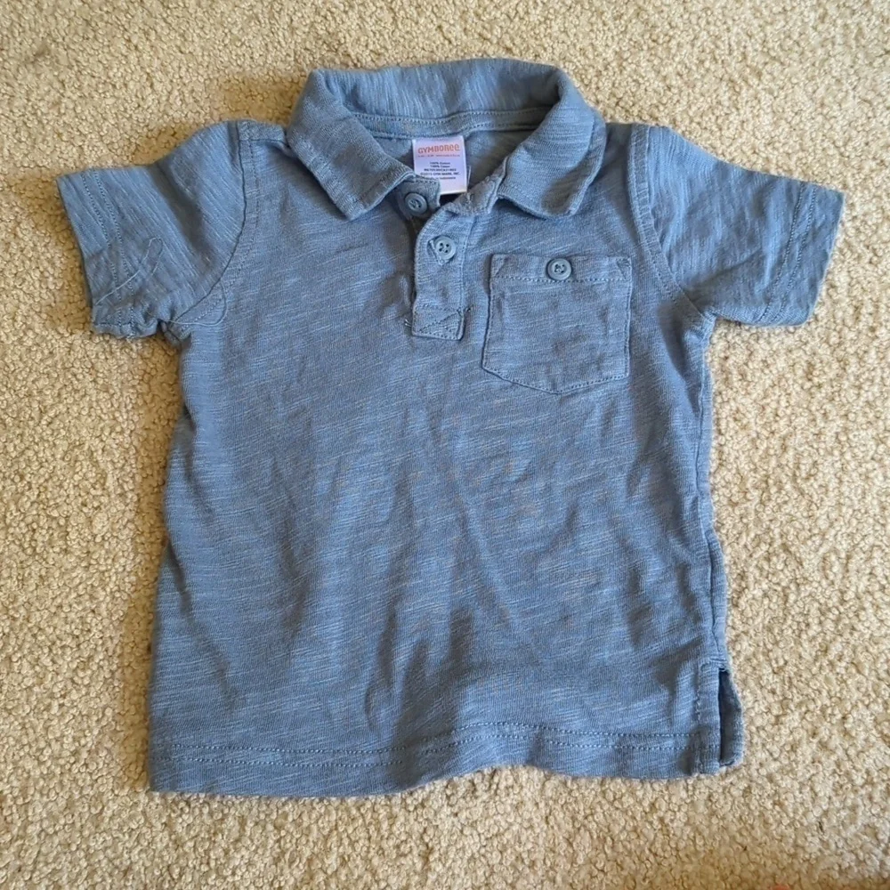Gymboree Baby Boy Shirt Bundle 2 Polos & Bodysuit 12-18 M & Button Down 18-24M